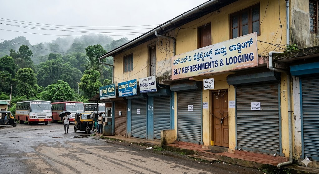 Hotels at Siddapur bus stand closed